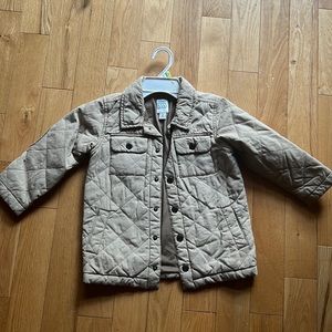 Brown/beige quilted boys light jacket in good condition